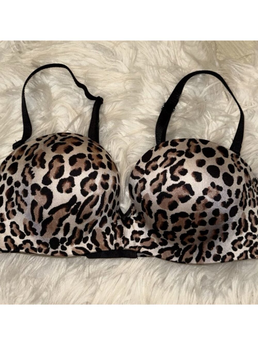 Victorias Secret Miraculous Padded Strapless Bra Super Padded Add 2 Cups UW 34B - Picture 3 of 6